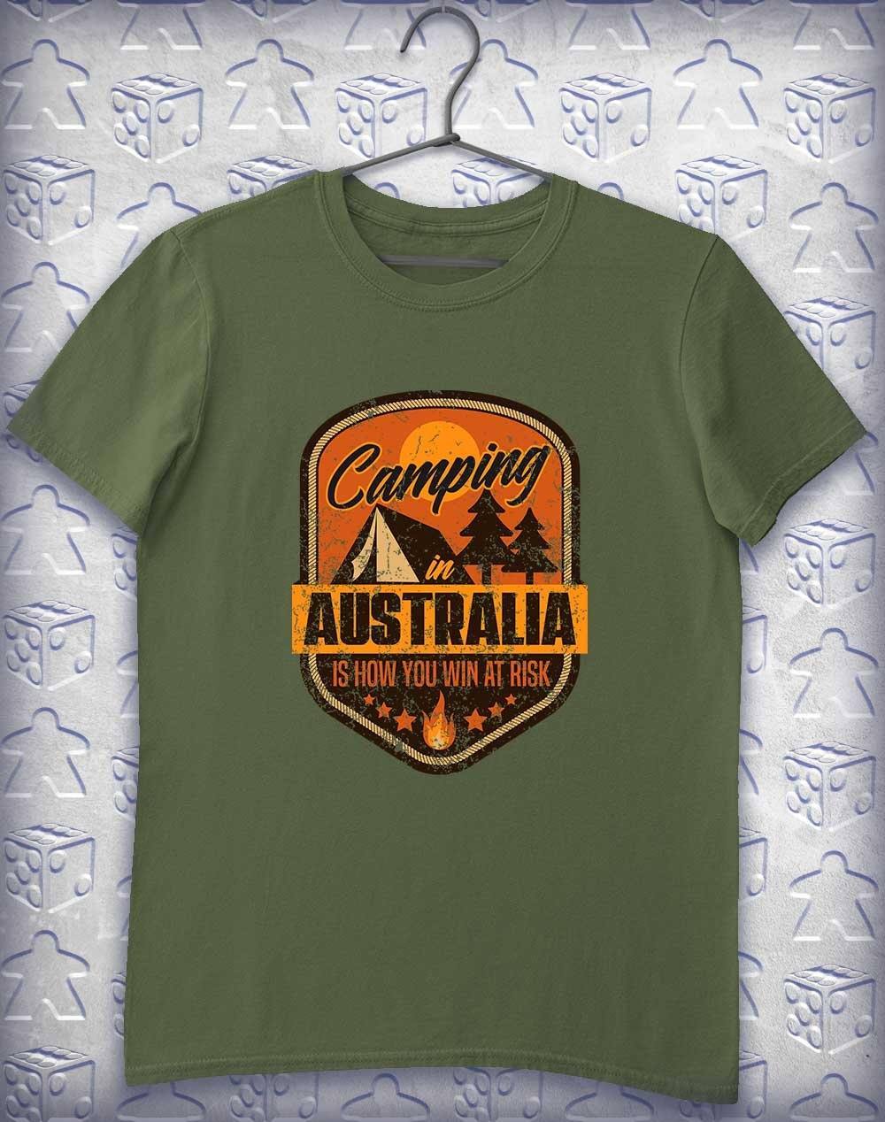 Camping in Australia Alphagamer T-Shirt S / Military Green  - Off World Tees