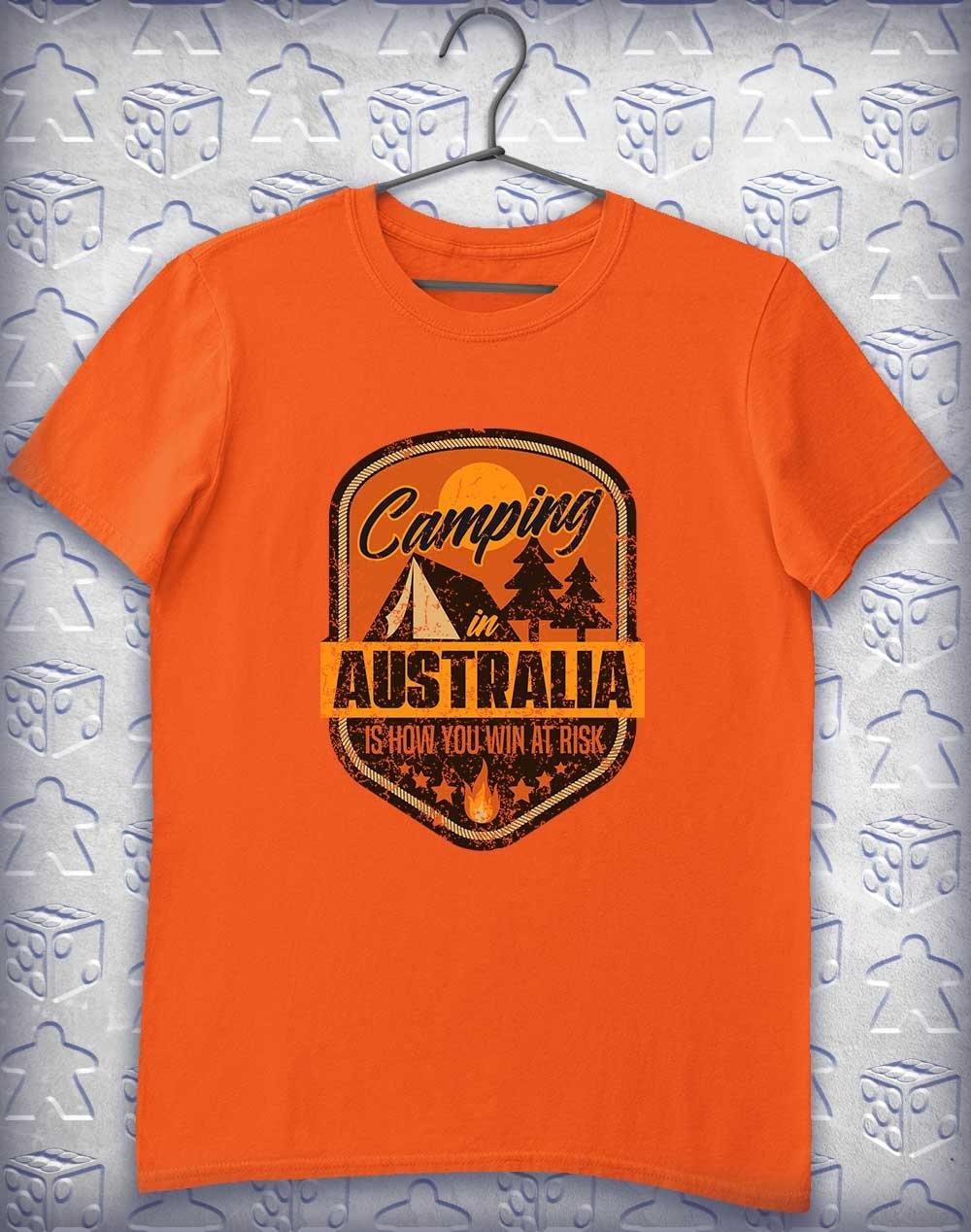 Camping in Australia Alphagamer T-Shirt S / Orange  - Off World Tees