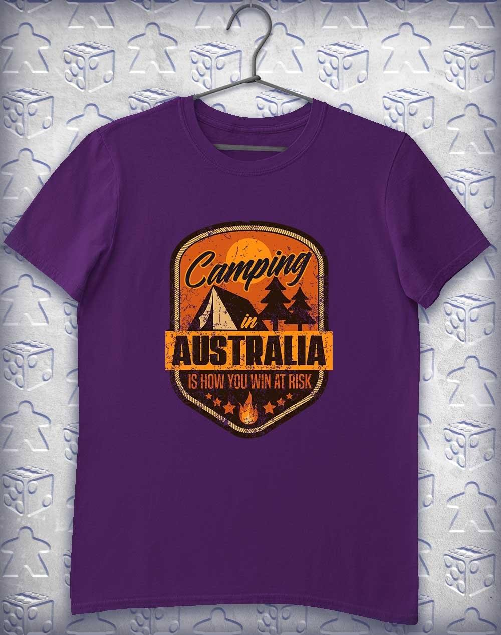 Camping in Australia Alphagamer T-Shirt S / Purple  - Off World Tees