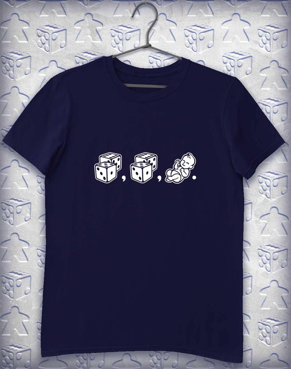 Dice Dice Baby (Plural) Alphagamer T-Shirt L / Navy  - Off World Tees