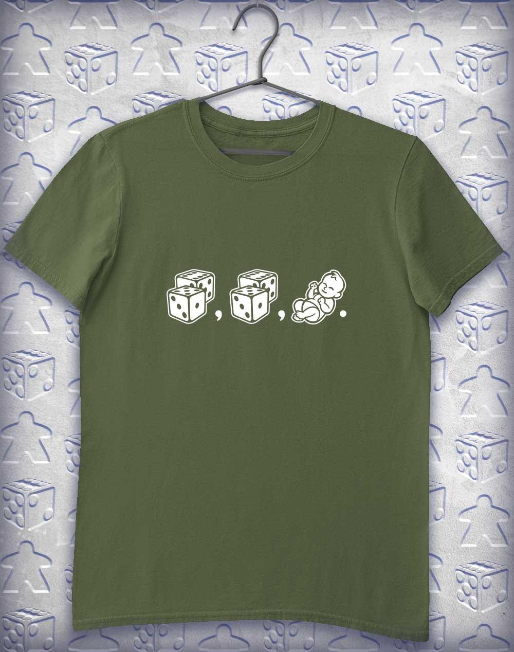 Dice Dice Baby (Plural) Alphagamer T-Shirt S / Military Green  - Off World Tees