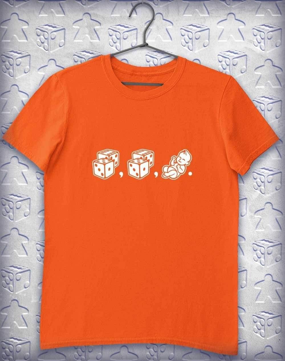 Dice Dice Baby (Plural) Alphagamer T-Shirt S / Orange  - Off World Tees