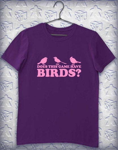 Does This Game Have Birds? Alphagamer T-Shirt L / Purple  - Off World Tees