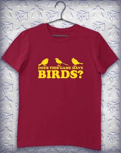 Does This Game Have Birds? Alphagamer T-Shirt S / Cardinal Red  - Off World Tees