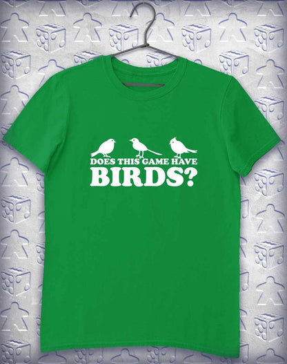 Does This Game Have Birds? Alphagamer T-Shirt S / Irish Green  - Off World Tees