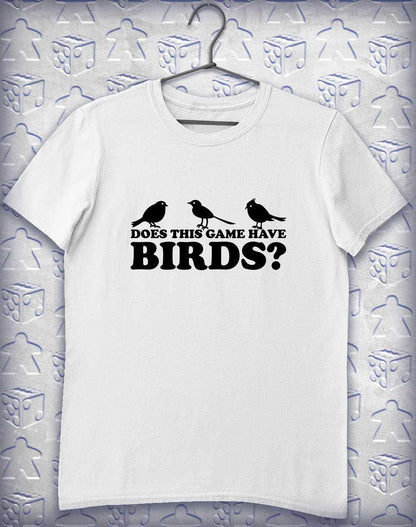 Does This Game Have Birds? Alphagamer T-Shirt S / White  - Off World Tees