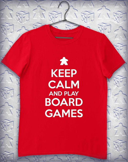 Keep Calm and Play Board Games Alphagamer T-Shirt L / Red  - Off World Tees