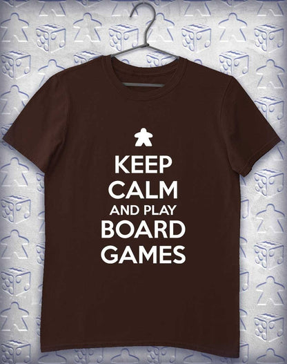 Keep Calm and Play Board Games Alphagamer T-Shirt S / Dark Chocolate  - Off World Tees