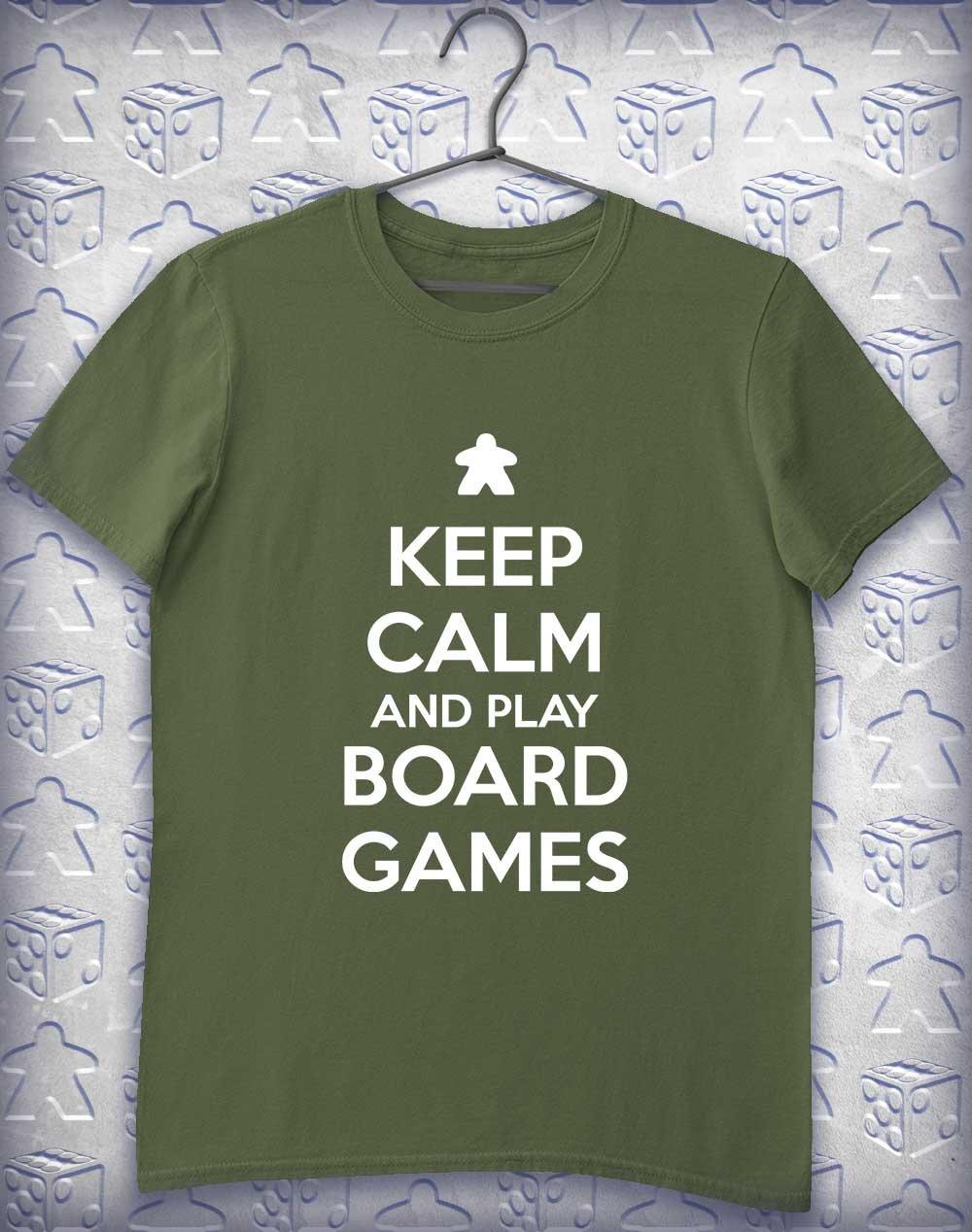 Keep Calm and Play Board Games Alphagamer T-Shirt S / Military Green  - Off World Tees