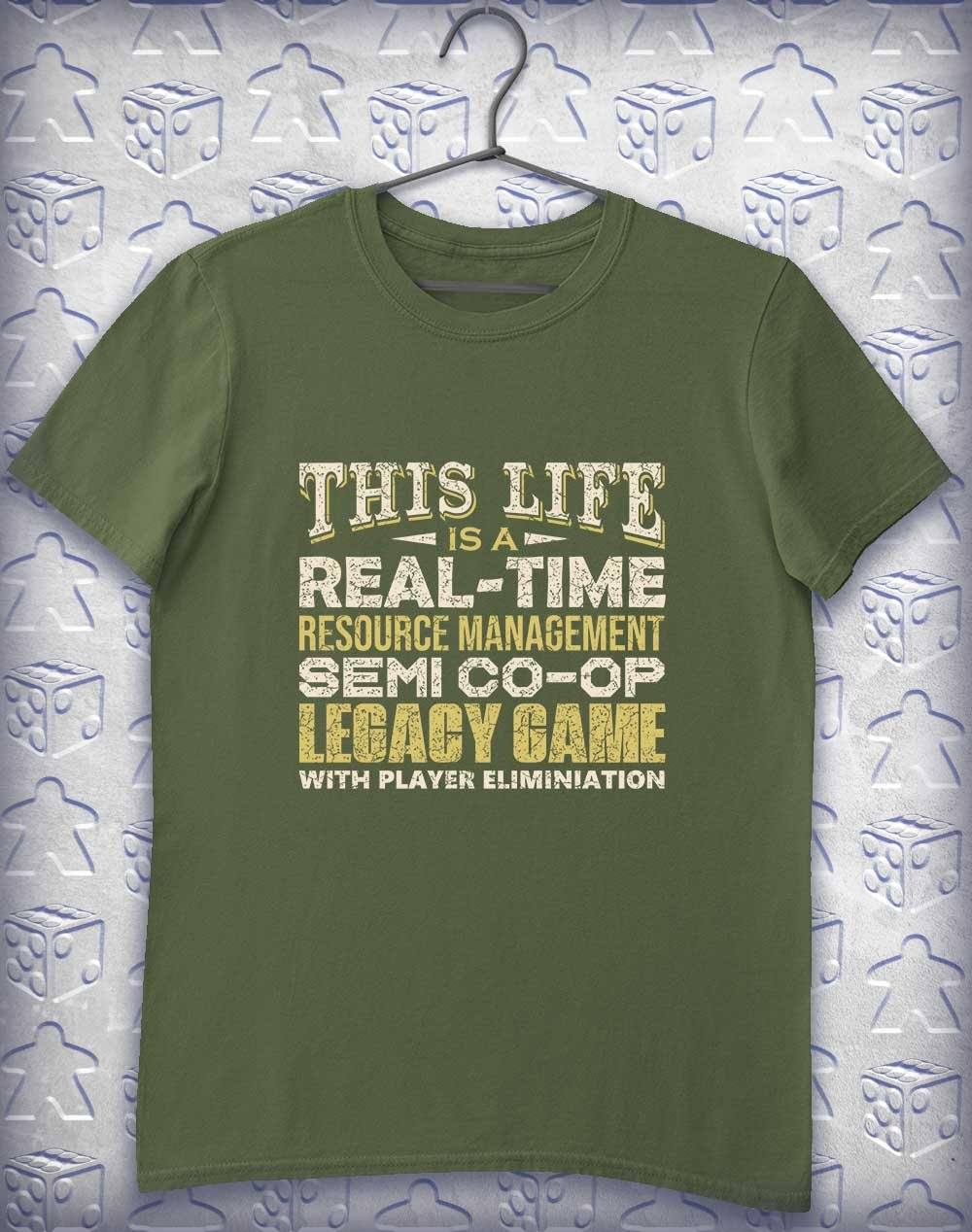 Life is a Game Alphagamer T-Shirt L / Military Green  - Off World Tees