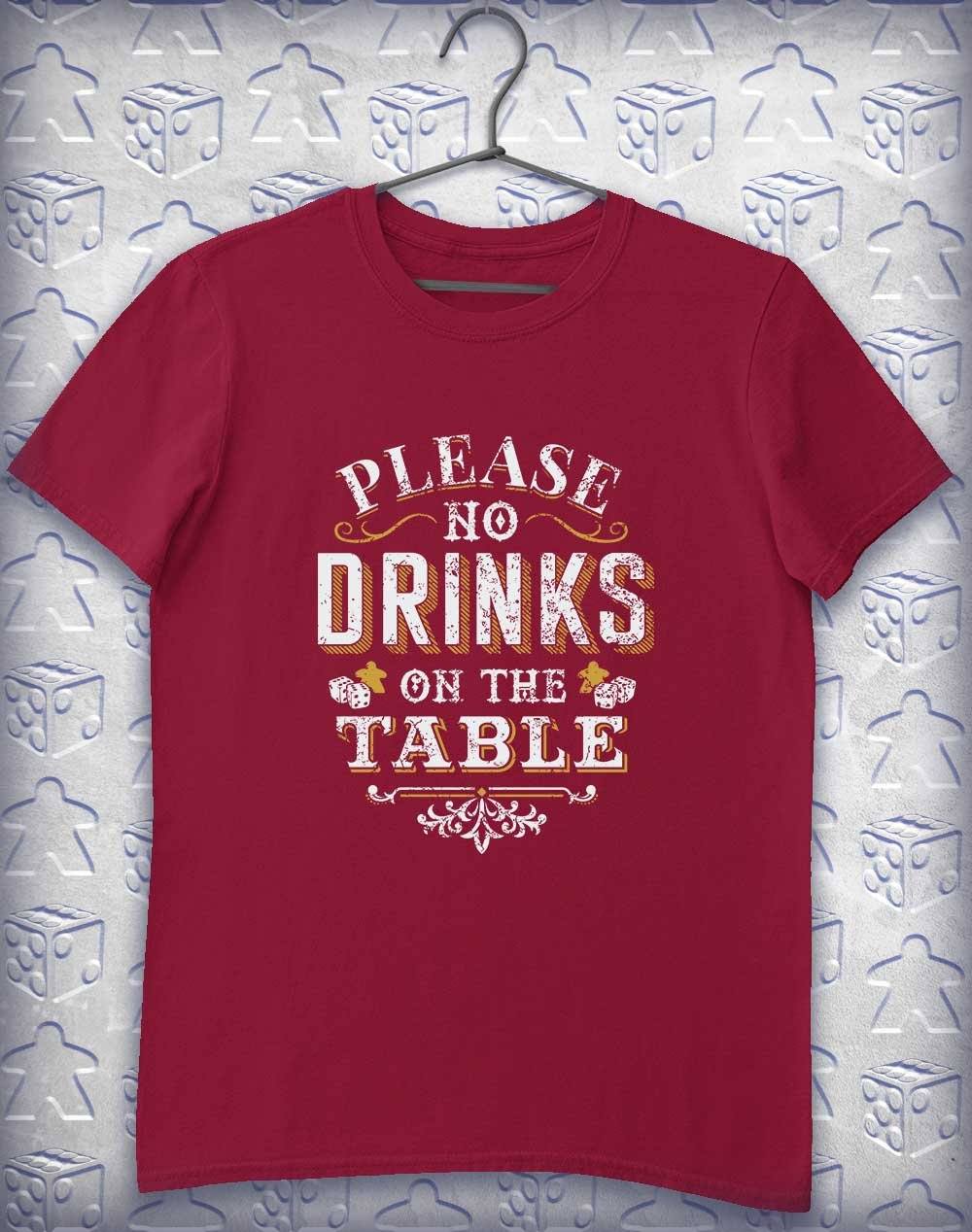 No Drinks on the Table Alphagamer T-Shirt L / Cardinal Red  - Off World Tees