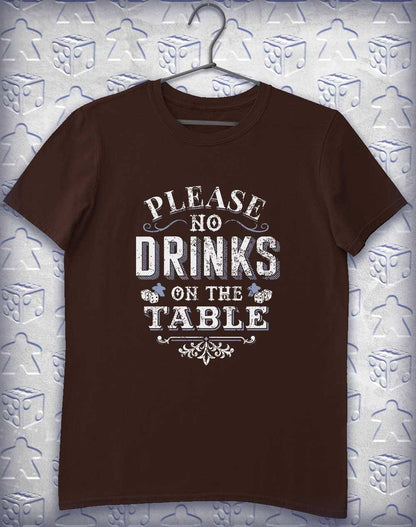 No Drinks on the Table Alphagamer T-Shirt S / Dark Chocolate  - Off World Tees