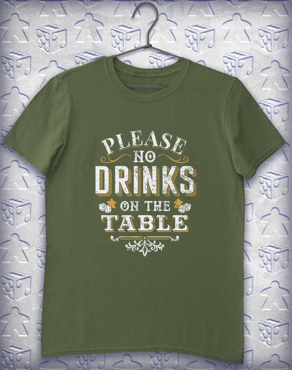 No Drinks on the Table Alphagamer T-Shirt S / Military Green  - Off World Tees