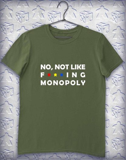 Not Like Monopoly Alphagamer T-Shirt S / Military Green  - Off World Tees