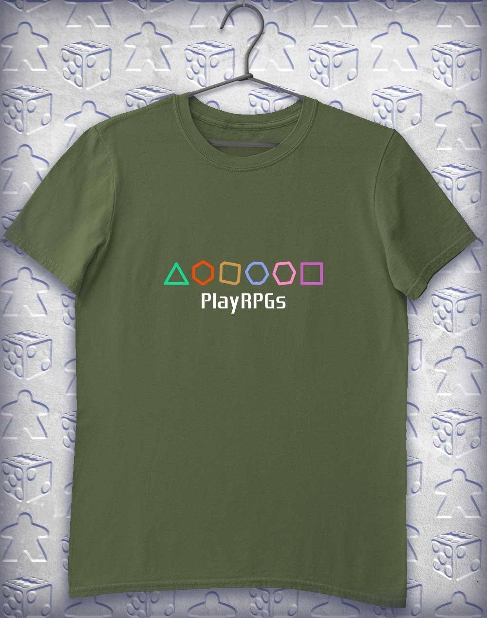PlayRPGs Alphagamer T-Shirt S / Military Green  - Off World Tees
