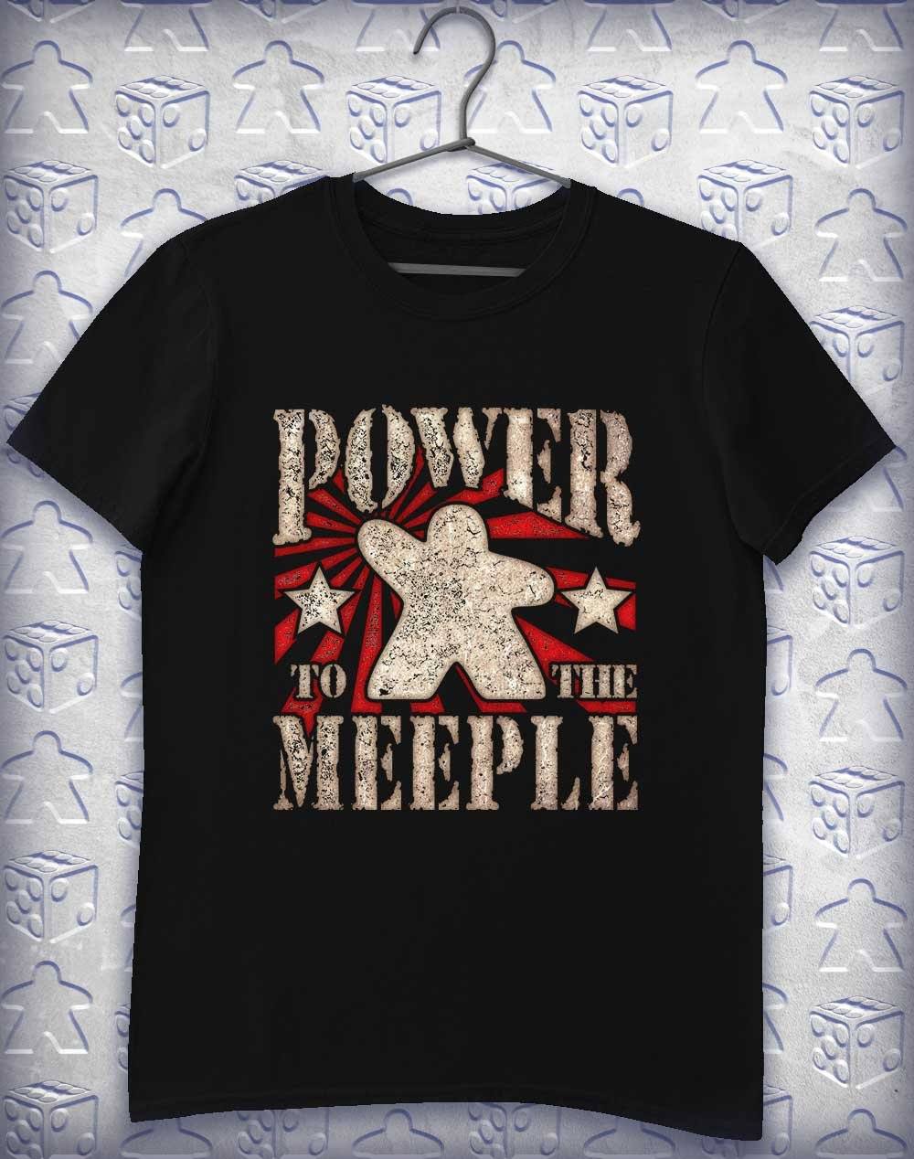 Power to the Meeple Alphagamer T-Shirt L / Black  - Off World Tees