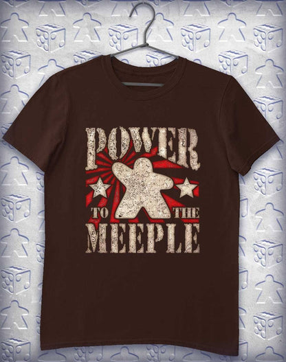 Power to the Meeple Alphagamer T-Shirt S / Dark Chocolate  - Off World Tees