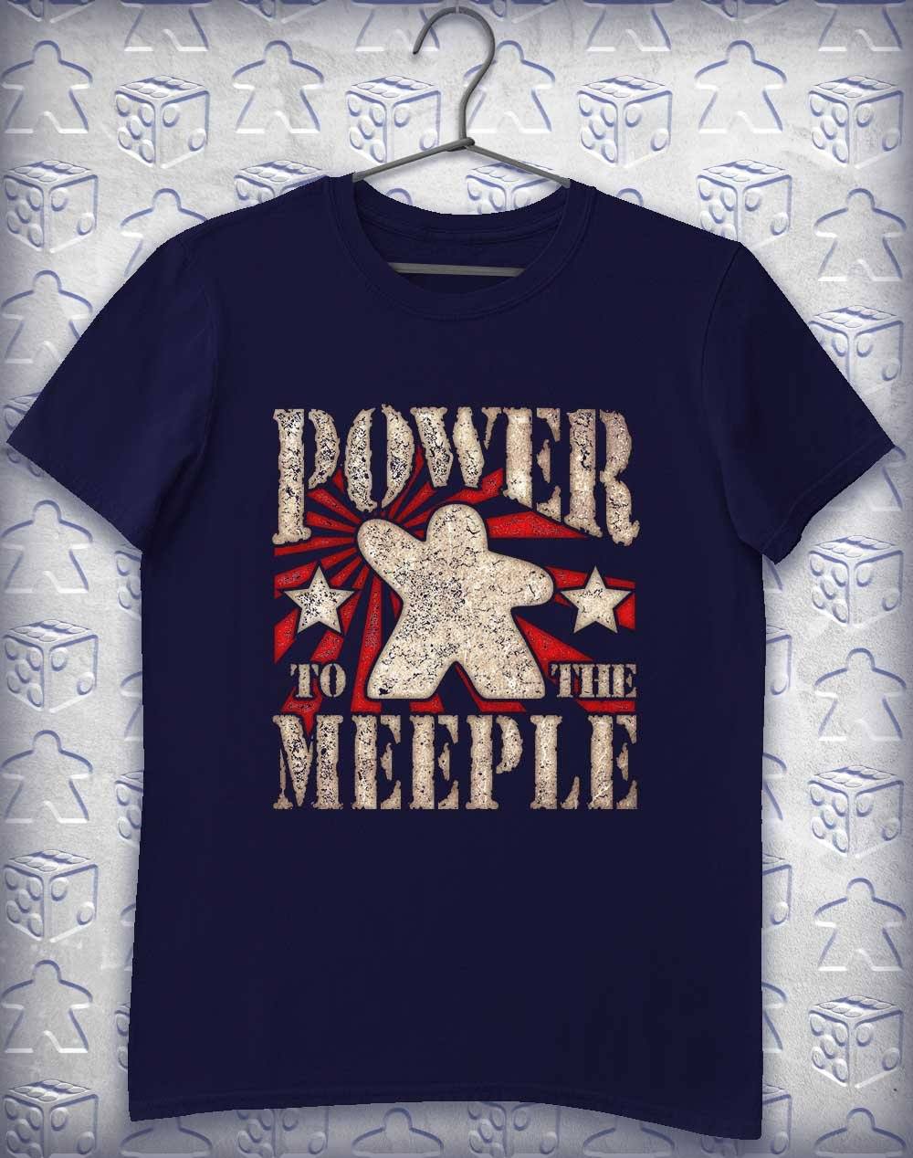 Power to the Meeple Alphagamer T-Shirt S / Navy  - Off World Tees