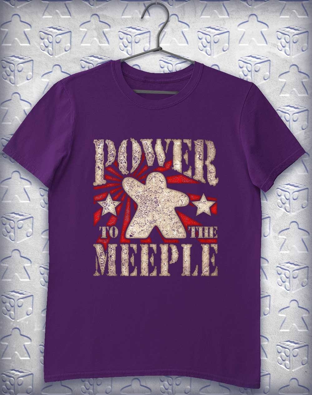 Power to the Meeple Alphagamer T-Shirt S / Purple  - Off World Tees