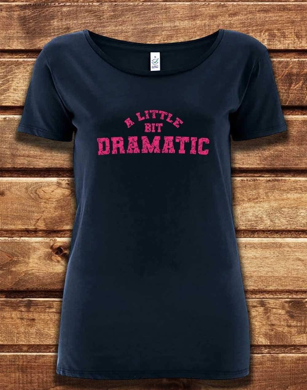 DELUXE A Little Bit Dramatic Distressed Organic Scoop Neck T-Shirt  - Off World Tees