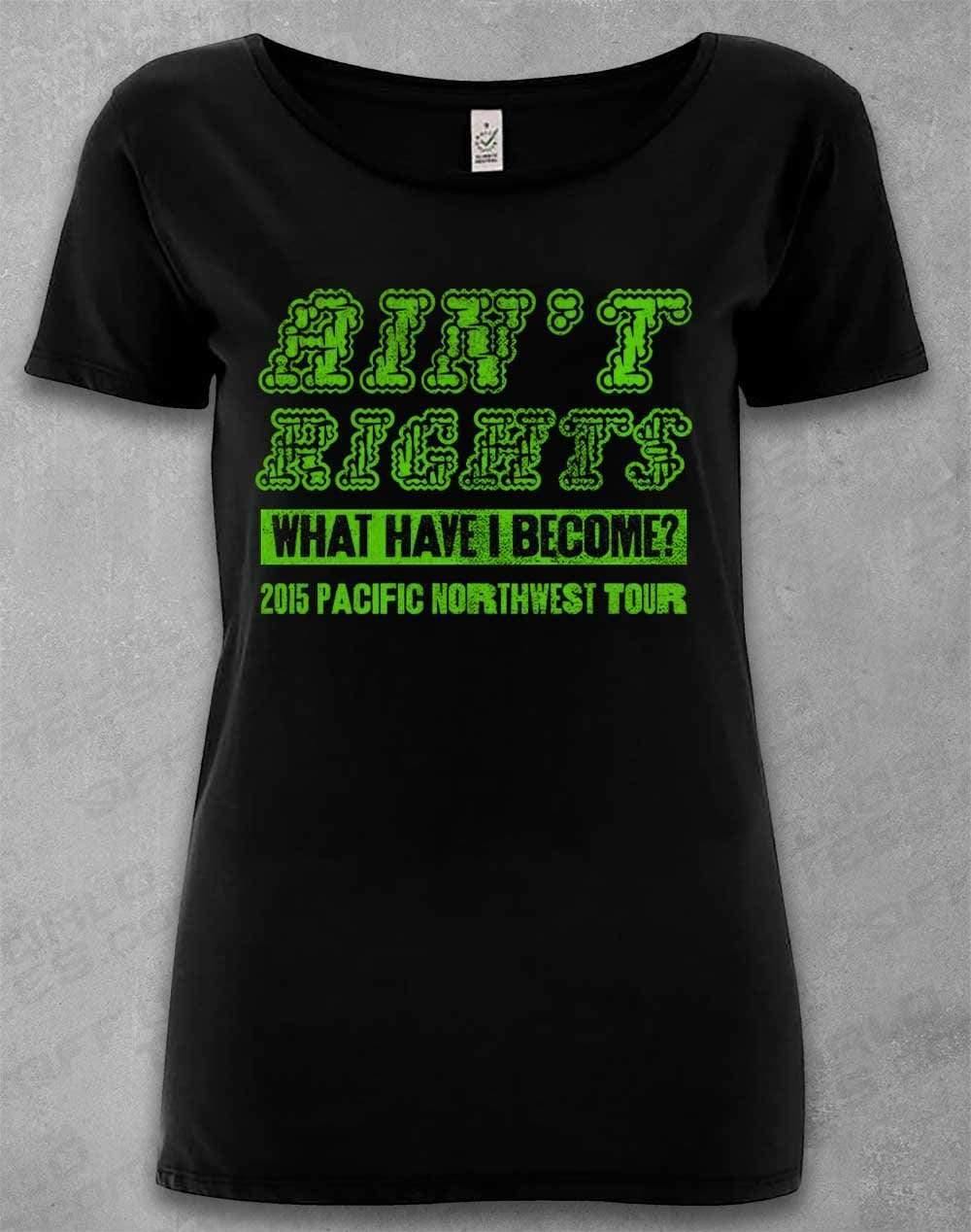 DELUXE Ain't Rights 2015 Tour Organic Scoop Neck T-Shirt 8-10 / Black  - Off World Tees