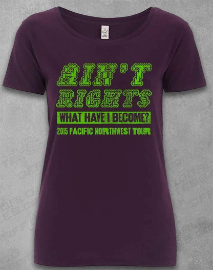 DELUXE Ain't Rights 2015 Tour Organic Scoop Neck T-Shirt 8-10 / Eggplant  - Off World Tees