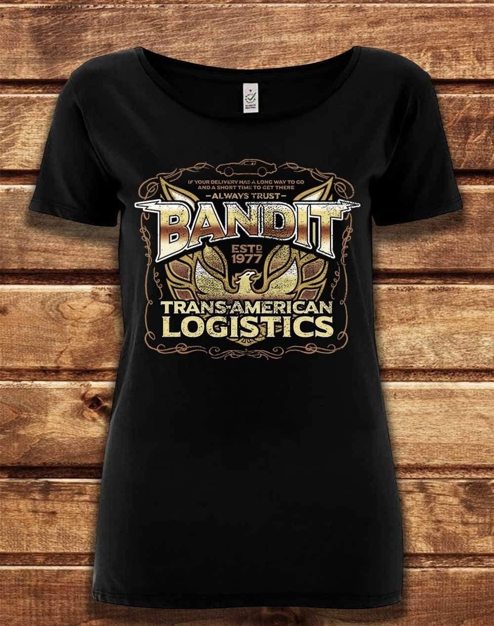 DELUXE Bandit Logistics 1977 Organic Scoop Neck T-Shirt 8-10 / Black  - Off World Tees