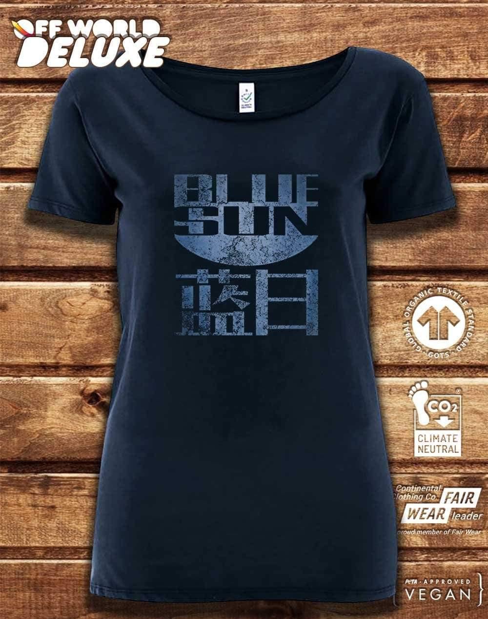 DELUXE Blue Sun Organic Scoop Neck T-Shirt  - Off World Tees