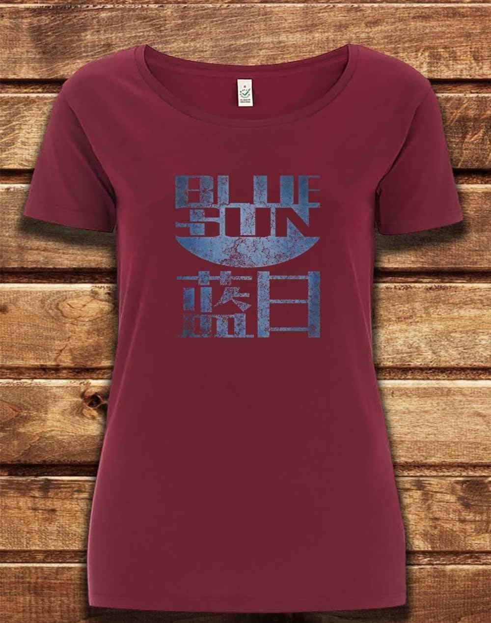 DELUXE Blue Sun Organic Scoop Neck T-Shirt 8-10 / Burgundy  - Off World Tees
