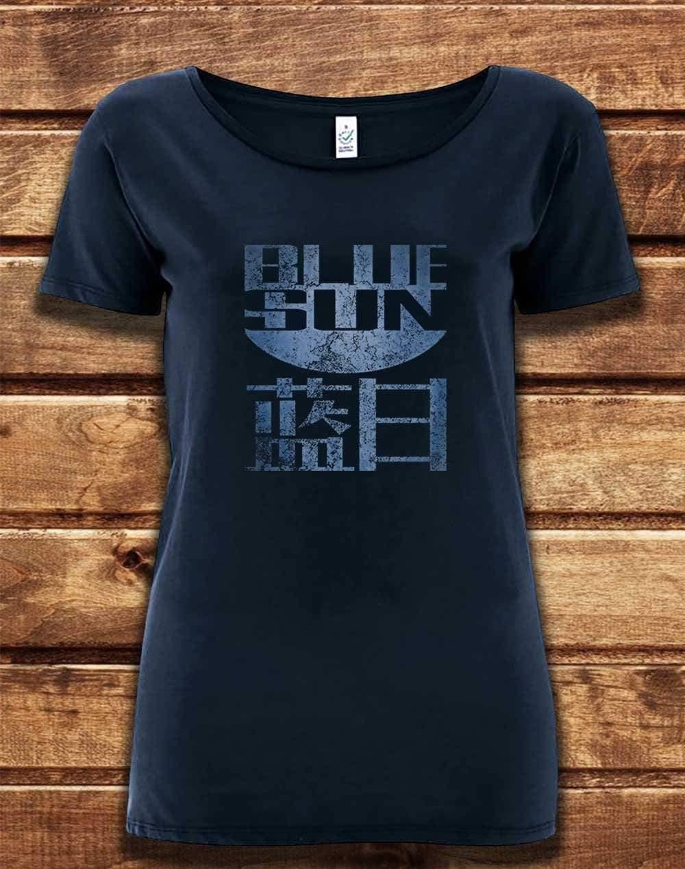 DELUXE Blue Sun Organic Scoop Neck T-Shirt 8-10 / Navy  - Off World Tees