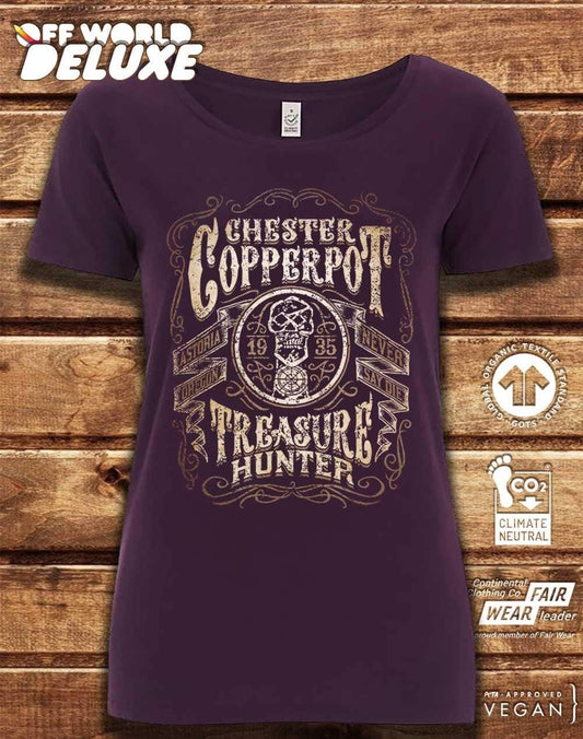 DELUXE Chester Copperpot Treasure Hunter Organic Scoop Neck T-Shirt  - Off World Tees