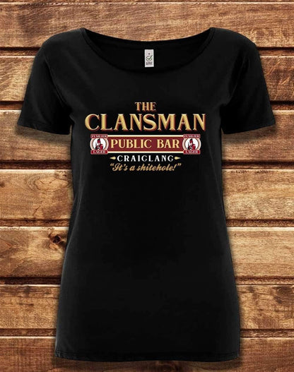 DELUXE Clansman Organic Scoop Neck T-Shirt 8-10 / Black  - Off World Tees