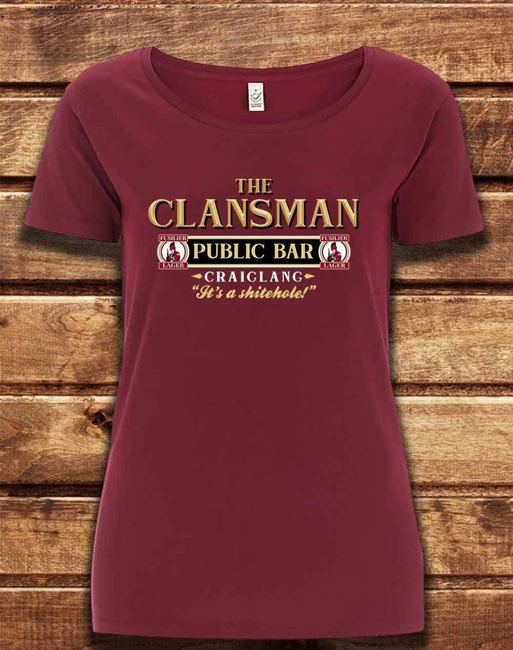 DELUXE Clansman Organic Scoop Neck T-Shirt 8-10 / Burgundy  - Off World Tees