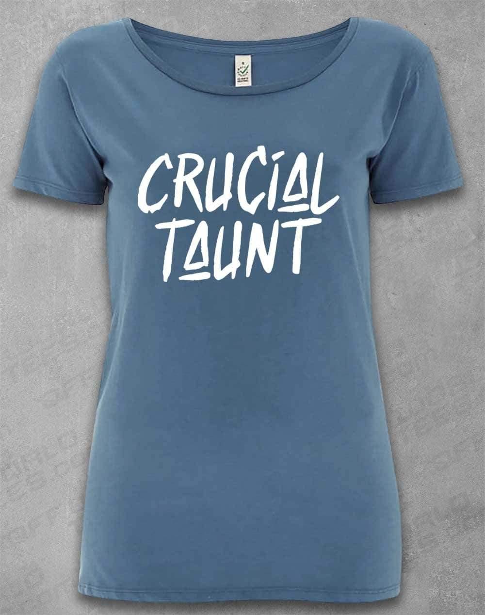 DELUXE Crucial Taunt Organic Scoop Neck T-Shirt 8-10 / Faded Denim  - Off World Tees