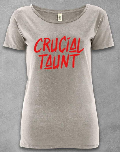 DELUXE Crucial Taunt Organic Scoop Neck T-Shirt 8-10 / Melange Grey  - Off World Tees