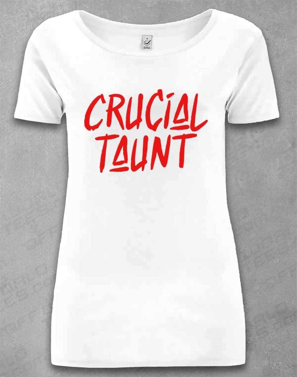 DELUXE Crucial Taunt Organic Scoop Neck T-Shirt 8-10 / White  - Off World Tees
