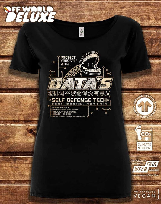 DELUXE Data's Self Defense Tech Organic Scoop Neck T-Shirt  - Off World Tees