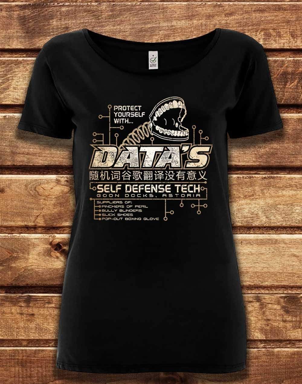 DELUXE Data's Self Defense Tech Organic Scoop Neck T-Shirt 8-10 / Black  - Off World Tees