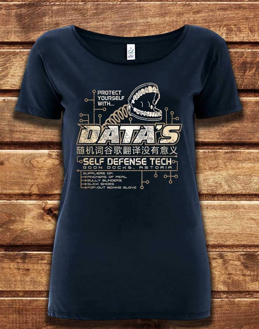 DELUXE Data's Self Defense Tech Organic Scoop Neck T-Shirt 8-10 / Navy  - Off World Tees