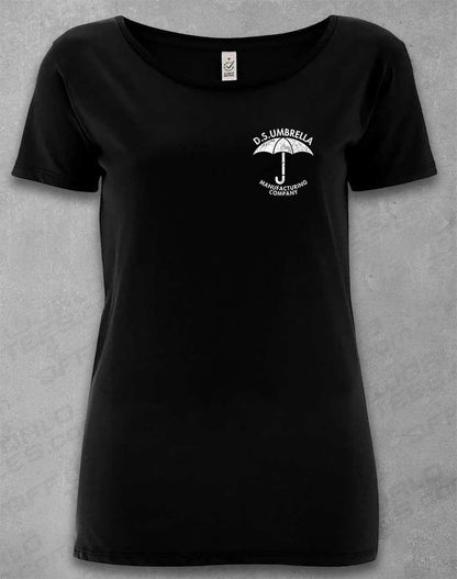 DELUXE DS Umbrella Organic Scoop Neck T-Shirt 8-10 / Black  - Off World Tees