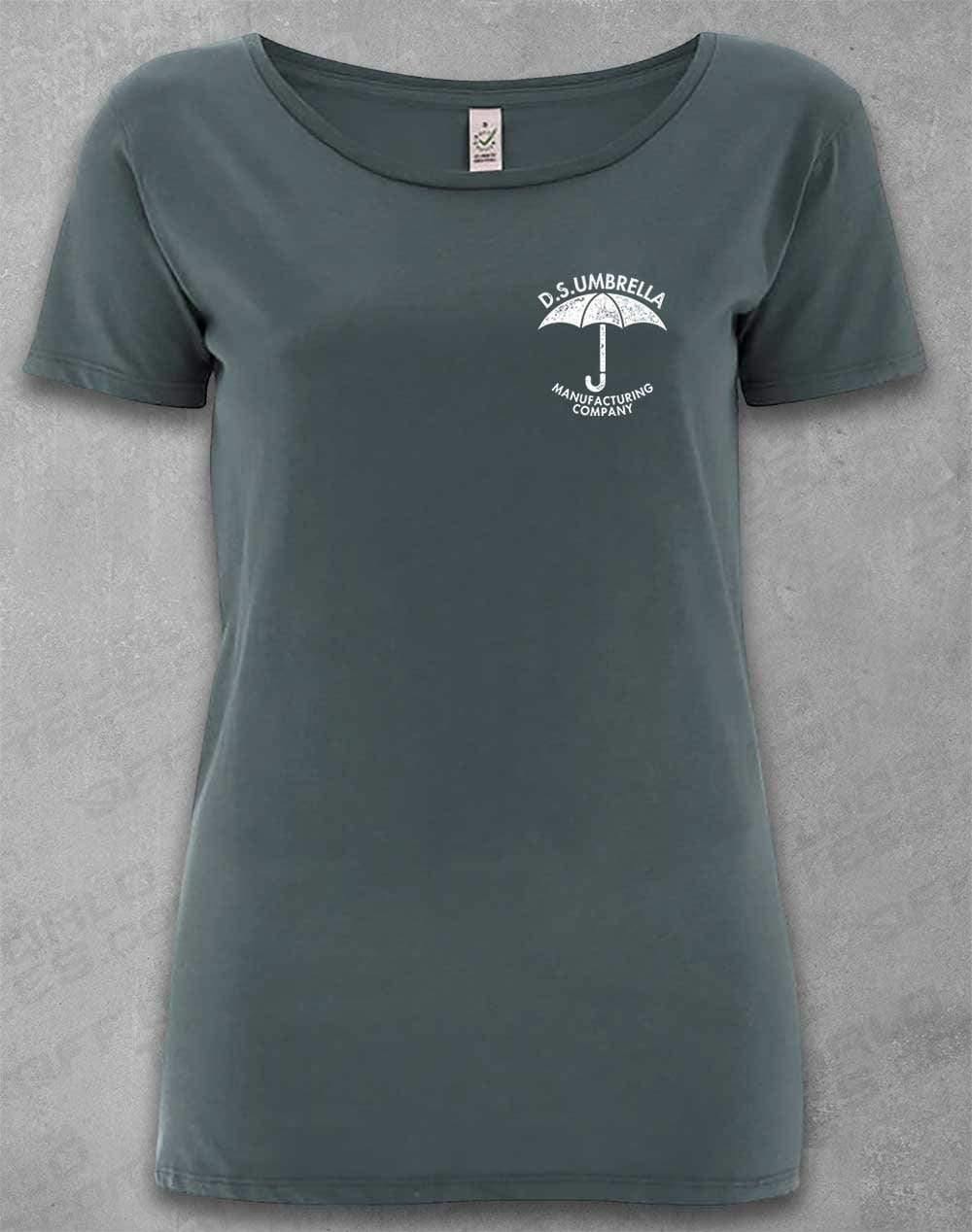 DELUXE DS Umbrella Organic Scoop Neck T-Shirt 8-10 / Light Charcoal  - Off World Tees