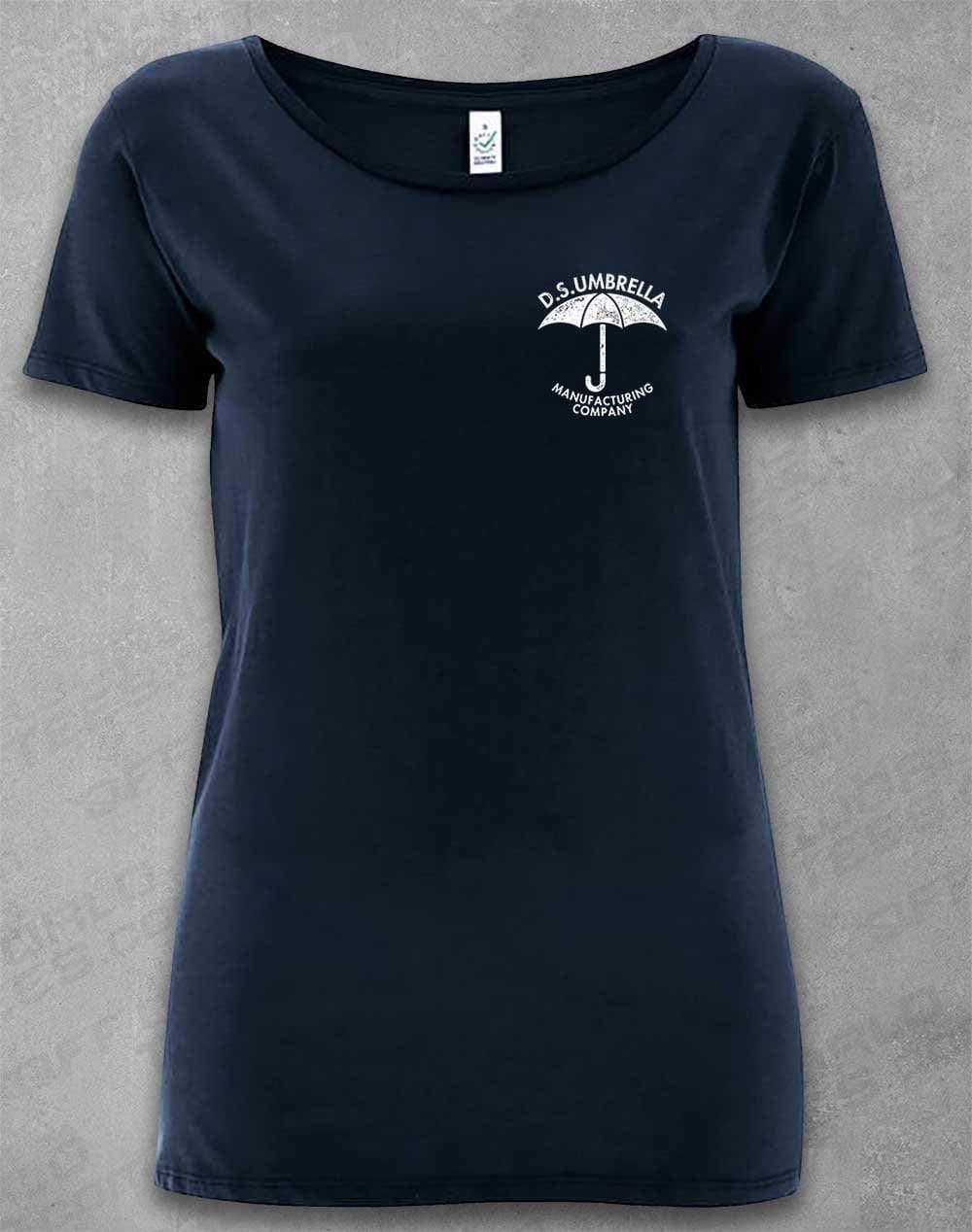 DELUXE DS Umbrella Organic Scoop Neck T-Shirt 8-10 / Navy  - Off World Tees
