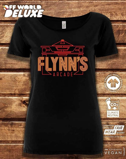 DELUXE Flynn's Arcade Organic Scoop Neck T-Shirt  - Off World Tees