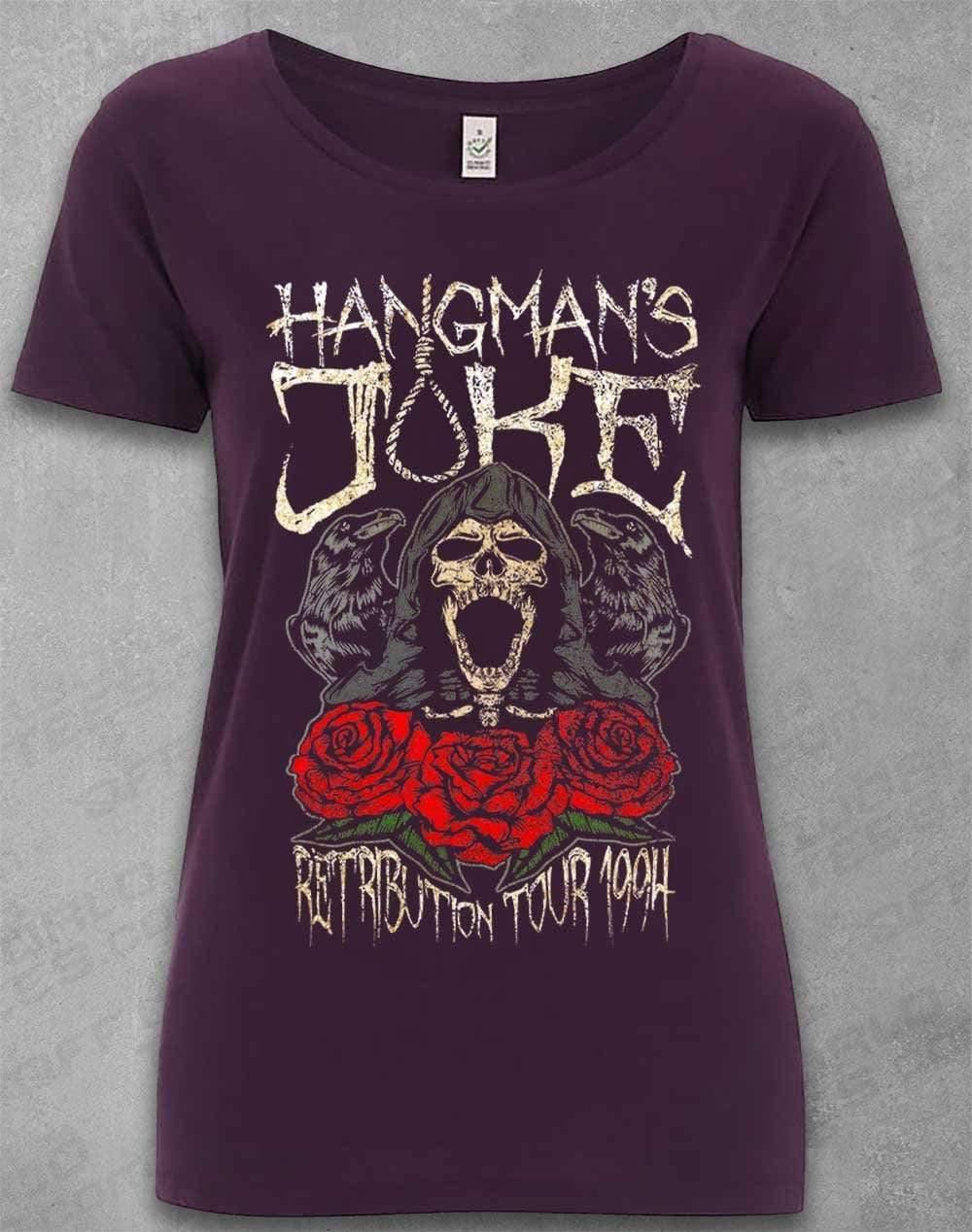 DELUXE Hangman's Joke Retribution Tour 94 Organic Scoop Neck T-Shirt 8-10 / Eggplant  - Off World Tees