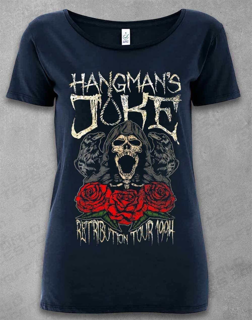 DELUXE Hangman's Joke Retribution Tour 94 Organic Scoop Neck T-Shirt 8-10 / Navy  - Off World Tees