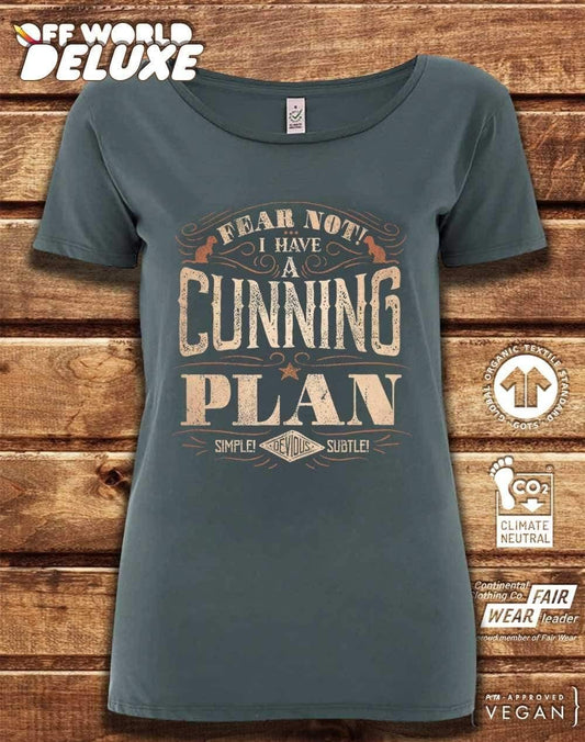 DELUXE I Have a Cunning Plan Organic Scoop Neck T-Shirt  - Off World Tees