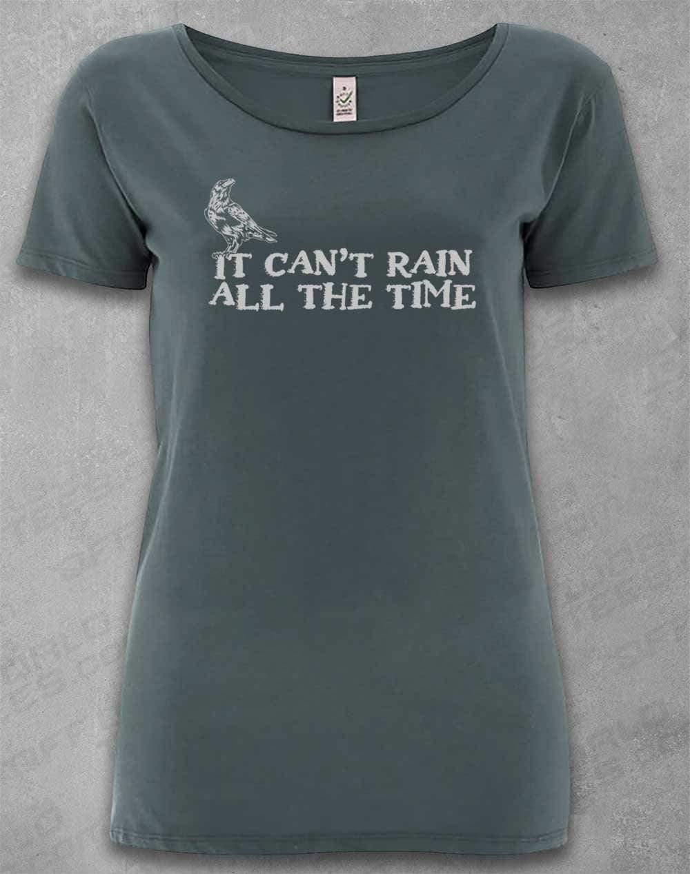 DELUXE It Can't Rain All the Time Organic Scoop Neck T-Shirt 8-10 / Light Charcoal  - Off World Tees