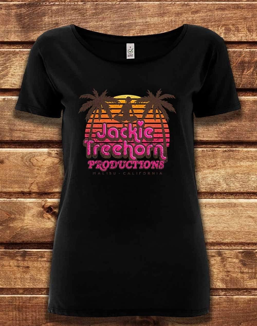 DELUXE Jackie Treehorn Organic Scoop Neck T-Shirt 8-10 / Black  - Off World Tees