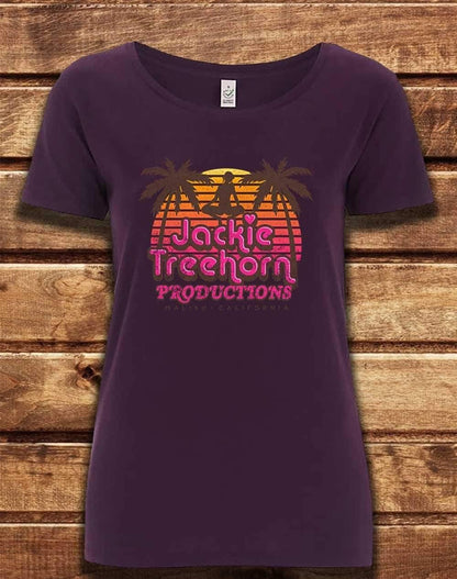 DELUXE Jackie Treehorn Organic Scoop Neck T-Shirt 8-10 / Eggplant  - Off World Tees