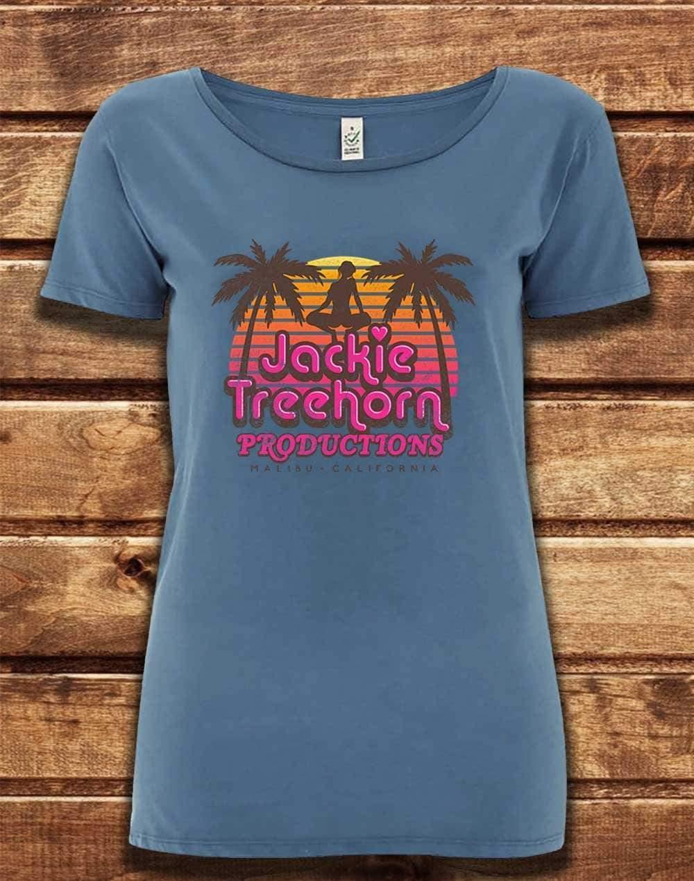 DELUXE Jackie Treehorn Organic Scoop Neck T-Shirt 8-10 / Faded Denim  - Off World Tees